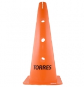 Конус трен. TORRES, TR1011, пластик, высота 46 см, с отв. для штанги TORRES, оранжевый
