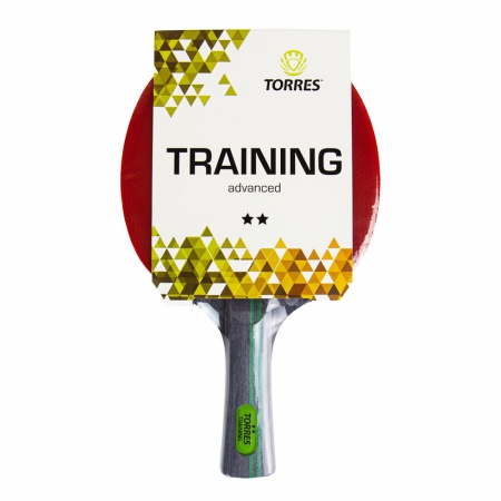 Ракетка для н/т TORRES Training 2*, TT21006, для любителей, накладка 1,5 мм, конич. ручка